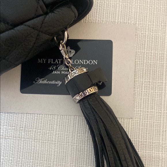 Black Quilted Chain Shoulder Bag - Picture 5 of 10